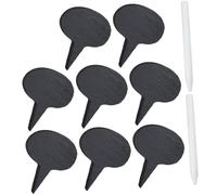 Healifty Cheese Marker Set with Soapstone Chalk Black Cheese Board Labels for Charcuterie Cupcake Picks and Dessert Tags Lightweight and Easy to Clean Portable Food Markers for Parties and