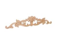 Healifty Chic Unpainted Wood Carved Applique Furniture Embellishments for DIY Decoration Bed Door Cabinet Natural Wooden Trim for Elegant Home Craft Projects