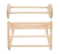 Healifty Chicken Perch Stand to Boost Safety and Prevent Trampling Risk 2pcs for Chicks and Poultry Wooden with Height Adjustable Levels, Modular in Spring for Outdoor Coop Use
