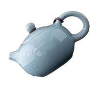 Healifty Chinese Kungfu Ceramic Teapot Retro Ice Crackle Glaze Teaware for Kungfu Green Oolong Tea Brewing at Home Office Restaurant with Ergonomic Handle Portable and Easy to Grip