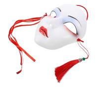 Healifty Chinese Style Hand Painted Full Face Party Mask for Adults Elegant Cosplay Accessory for Halloween Masquerade Balls and Festivals Lightweight and Comfortable Wear for Role