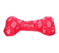 Healifty Christmas Dog Chewing Puppy Chew Multi-functional Stimulates Chewing Desire Soft Plush Material 5.31x2.95x1.38in Cute Xmas Design Christmas Decoration Pet Puppy