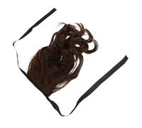 Healifty Clip-in Curly Ponytail Hair Extension Light Brown 2m30 Drawstring Fake Ponytail for Women Medium Short Wavy Hairpieces Suitable for Daily Wear and Parties