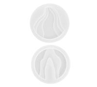 Healifty Coaster Molds Silicone Set 2Pcs for Resin Crafting, Island Design Placemat and Cup Mat Moulds for DIY Home Table Use