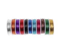 Healifty Colorful DIY Wire Set 11 Colors 0.5Mm Iron Wire 40 Yards Per Roll and Artificial Flowers Decoration