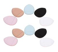 Healifty Cosmetic Powder Makeup Tools Mini Finger-Sized Puff Set of 12 for Wet and Dry Application, Portable for Individual Beauty Random Color