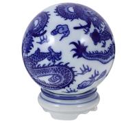 Healifty Creative Ceramic Sphere Ball for Home Tabletop Decoration, Mini Size Desktop Ornament with Unique Chic Design, Ceramic Ball Decor for Office and Living Room