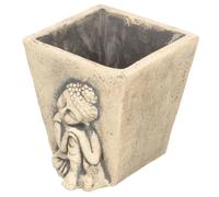 Healifty Creative Decorative for Cement Flowerpot Head Succulent Buddha Reusable Planter Plants for Balcony and Garden Home Décor