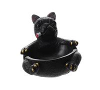 Healifty Creative Resin Dog Ashtray for Indoor Use Funny Cartoon Ash Holder with Bold Design Decorative Cigarette Storage for Living Desk Coffee Table Ornaments