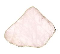 Healifty Crystal Coaster Pink Natural Irregular Square Shape with Gold Trim Table Mat for Living Room and Office Assorted style