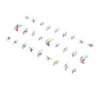 Healifty Crystal Diamond Stickers for Face Sparkly Glitter Face Jewels for Festival and Carnival DIY Mermaid Body Adhesive Gems Temporary Tattoo Decoration