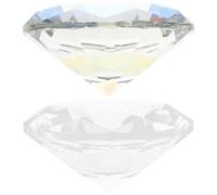 Healifty Crystal Glass Diamond Props, Elegant and Delicate Style for 2pcs Fake Diamond Photo Props Manicure Photo Studio Decoration for Nail Art and Jewelry Photography