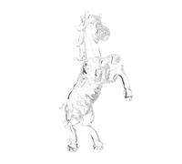 Healifty Crystal Standing Horse Figurine Feng Shui Animal Ornament for Home Office Decor Symbolizing Strength Passion Vitality Motivational Birthday Christmas Graduation