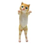 Healifty Cute Cat Statue Plant Pot Hanger Premium Resin Garden Ornament for Home Office and Landscape Decor Adorable Cat Figurine for Potted Plants Flower Pots and Bonsai