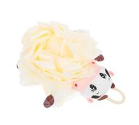 Healifty Cute Cow Bath Loofah for Soft Mesh Sponge Body Scrubber Exfoliating Bath Bubble Maker
