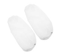 Healifty Cylinder Pillow Cover, White Replacement Bolster Pillowcase with Zipper, Cloth Material, Breathable 2pcs for Bed and Travel, 20x6 Inch