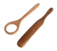 Healifty Danish Dough Whisk Wooden Stirring Rod Multi Use Sourdough Mixer Bread Baking Tool with Unique Head for Even Mixing Convenient Kitchen Whisk for Eggs Flour Baking Accessory