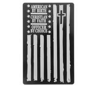 Healifty Decorative Wallet Card Insert Engraved Wallet Card Insert Aluminium Alloy Easy to Carry Resistant to Damage for Policemen Graduations
