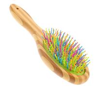 Healifty Dematting Comb Wave Pin Design Removes Trapped Dirt Rainbow with Rubber Handle and Provides Pleasant Grooming Experience for Dogs Dog for Puppy Grooming