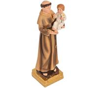 Healifty Desktop Resin Statue St Anthony Religious Figurine Ornament for Catholic Home and Church Décor