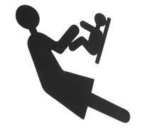 Healifty Diaper Changing Station Changing Area Room Black Stainless Steel Sturdy Easy Installation Mother and Facilities Bathroom Door Indicator