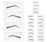 Healifty Disposable Eyebrow Stencil and Makeup Sticker Set 6 Pieces with Shapes for Women and Girls Eyebrow Shaping and Drawing Assistance