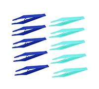 Healifty Disposable Plastic Tweezers 10Pcs Small Craft Tweezers for Precise Beads Placement Lightweight Plastic Forceps for Arts and Crafts