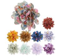 Healifty Dog Collar Pet Collar Ornament Random Color 10pcs with Flower Decorative Lace Lightweight Fashionable Charm for Puppy Photo Shoot and Party Accessories