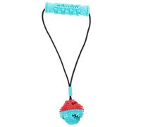 Healifty Dog Treat Dispensing Chew Ball with Tug Rope for Aggressive Chewers, Interactive Slow Feeding for Dogs, Sturdy Food Leaking Ball for Enrichment and Training