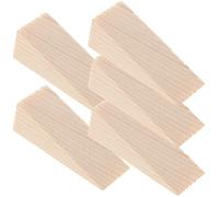 Healifty Door Stopper Wedge 5pcs Wooden Triangular Door Holder for Preventing Door Slamming in Home and Store