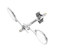 Healifty Double Ocular Loupe 25mm 5X Clip On Magnifier For Eyeglass Frames Reading Small Text Watch Repairs Metal Glass Dual-Lens Lightweight