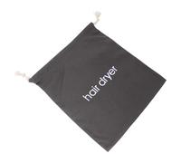 Healifty Drawstring Hair Dryer Storage Bag Canvas Organizer for Home Bathroom Travel Lightweight Compact Dustproof Pouch with Easy Pull Closure Space-Saving Wall Hanging Holder
