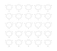 Healifty E27 to E14 White Plastic Lamp Shade Adapter Rings 50pcs
