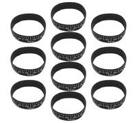 Healifty Elastic Band for Jar 10pcs Black Polyester Date Marking Straps for Sourdough Starter in Breadbaking