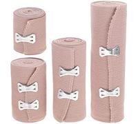 Healifty Elastic Bandage Pack with 4 + 7 Additional Clips - 2 Inches 3 Inches 4 Inches 6 Inch Roll Compression Bandage for Knee Ankle Wrist Stretches to 14 7 Feet Length