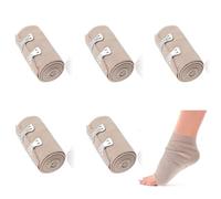 Healifty Elastic Bandage Pack with 5 + 10 Additional Clips - 3 Inch Roller Compression Bandage for Knee Ankle Wrist Stretches to 14 7 Feet Length