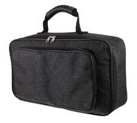 Healifty Electric Guitar Effects Pedal Bag Portable Grey Storage Case for Pedalboard Carry Handle for Musical Instrument