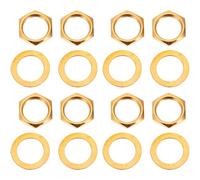 Healifty Electric Guitar Socket Nut and Washer Set Metal Sturdy Texture and Excellent Craftsmanship 10pcs Guitar Output Jack Accessories for Repair