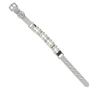 Healifty Elegant Adjustable White Pu Pearl Dog Collar for Small Breeds, Eye-catching Pet Jewelry Necklace for Female Puppies, for Birthdays and Everyday Wear