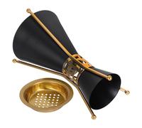 Healifty Elegant Black Iron Handheld Incense Burner with Comfortable Grip, Traditional Arabian Style Incense Holder for Reading and Travels, Versatile Meditation Companion with Unique