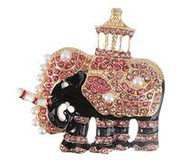 Healifty Elephant Shaped Brooch Creative Brooch Suit Accessory Elegant Alloy Multi-purpose Ornament for Handbag Shoes Celebration Prom
