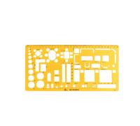 Healifty Ellipse Drafting Template Ruler 3 Plastic Drawing Rulers 11.81x6.10x0.08 in Geometry Measuring Tool for Furniture Templates and School Work
