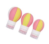 Healifty Empty Silicone Bottles Sub Packing Bottles 3Pcs Hot Air Balloon Shaped 50Ml with Detachable Lid Protect Luggage and Clothes for Outdoor Activities