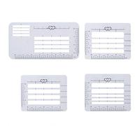 Healifty Envelope Addressing Guide Stencil Templates 4 Styles Ergonomic Design for B6 Dl Zl C5 Envelopes Writing Invitations Cards Letters