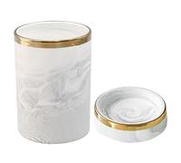 Healifty European Style Marble Pattern Ceramic Utensil Holder with Gold Edge Large Chopstick Storage Crock for Kitchen Counter Home and Restaurant Cutlery Organizer Kitchen Supply Accessory