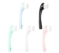 Healifty Facial Cleansing Brush Set Random Color with Soft Pp Bristles 5pcs and Face Massage and Ergonomic Handles for Deep Cleaning Easy to Carry Manual Facial Brush for Daily Skin Care