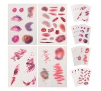 Healifty Fake Masquerade Temporary, Scar Halloween for Tattoos Adults 20pcs Waterproof Zombie Wound Stickers with Realistic Appearance Easy Application and Makeup