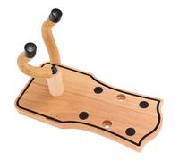 Healifty Farmhouse Wooden Guitar Wall Mount Hanger Acoustic Electric Bass Ukulele Hook Stand with Easy Installation and Elegant Natural Wood Finish for Studio Home Display