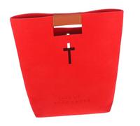 Healifty Felt Bible Tote Bag Stylish and Lightweight Bible Carrying Case for Daily Use Large Capacity Handbag for Books Clothes and Essentials for Shopping and Travel