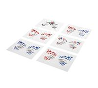 Healifty Five-pointed Star Face Stickers 6pcs Rhinestone DIY Eye Decals Glitter Decorative Temporary for Festival Party Makeup Random Style